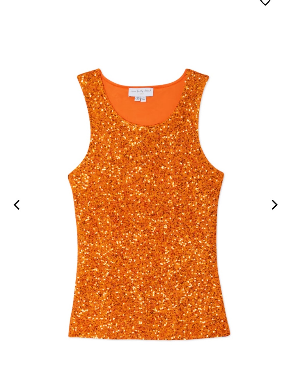 NWT Never Fully Dressed Orange Sequin Tank Top - Picture 11 of 12